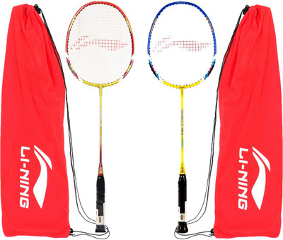 

Li-Ning Pro Strung Badminton Racquet Combo, Set of 2 (XP 60 II Racquet + XP 90 Racquet) with full covers Badminton Kit
