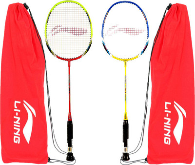 Li-Ning Pro Strung Badminton Racquet Combo, Set of 2 (XP 60 II Racquet + XP 80 Racquet) with full covers Badminton Kit