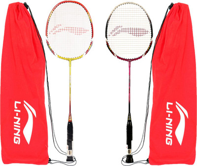 

Li-Ning Pro Strung Badminton Racquet Combo, Set of 2 (XP 70 II Racquet + XP 90 Racquet) with full covers Badminton Kit