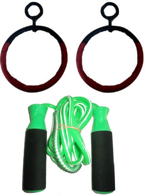

Venom Online Series Hanging Roman Ring(12 mm)Pushup Bar, Bearing Green Color Skipping Rope Boxing Kit