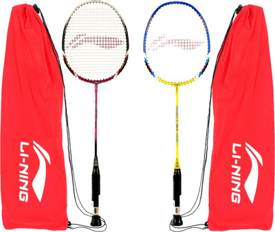 

Li-Ning Pro Strung Badminton Racquet Combo, Set of 2 (XP 60 II Racquet + XP 70 Racquet) with full covers Badminton Kit