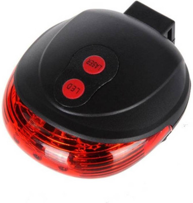 

FurMito Bicycle 5 Mode with Laser LED Rear Break Light(Red, Black), Black;red