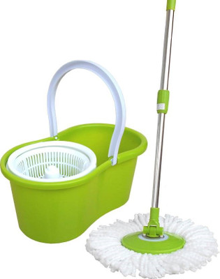

Truphe Floor Mop 360 Bucket Mop & Microfiber Spin Spinning Rotating Head String Mop(Multicolor)