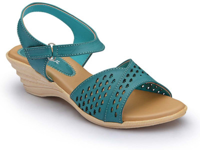 

Footsoul Women Green Wedges