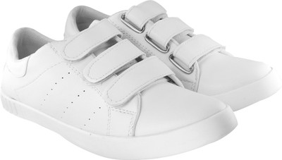 

Blinder Pure white velcro Trendy casual Sneakers For Men(White