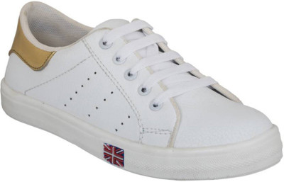 

Sir Denill Hip Hop Sneakers For Women(White, Gold