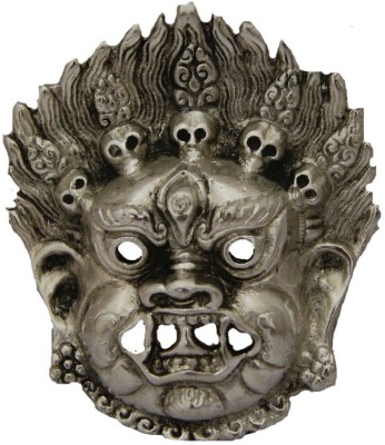 

DivyaMantra Traditional Nazar Katta Mahakal Evil Eye Protector Vastu Wall Hanging Mount/Tibetan Buddhism Feng Shui Art Antique Decorative Decorative Showpiece - 13 cm(Aluminium, Steel)