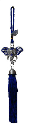 

DivyaMantra Car Decoration Rear View Mirror Hanging Accessories Evil Eye Blue Ganesha Amulet Decorative Showpiece - 30 cm(Plastic, Blue)