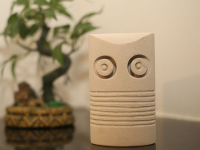 

Organic Home Mint Decorative Owl Decorative Showpiece - 12.5 cm(Marble, Beige)