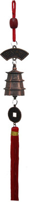

DivyaMantra Car Decoration Rear View Mirror Hanging Accessories Feng Shui Lucky Bell Decorative Showpiece - 29 cm(Aluminium, Multicolor)