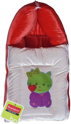 

Brandonn All Season use 4 in 1 high Quality comfortable Zipper Sleeping Bag Cum Carried Bed for babies Sleeping Bag Sleeping Bag(Red