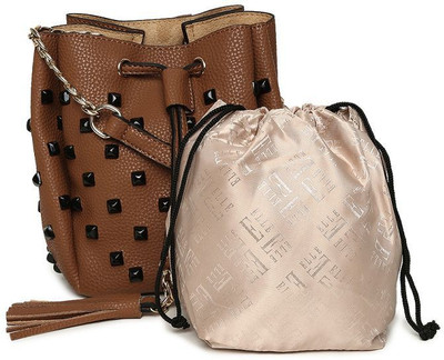 

Elle Women Casual Brown PU Sling Bag