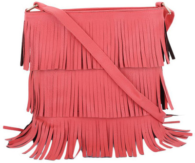 

VIEW BAGS Girls Evening/Party Pink PU Sling Bag