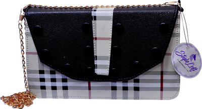 

style loft Girls Evening/Party Black PU Sling Bag