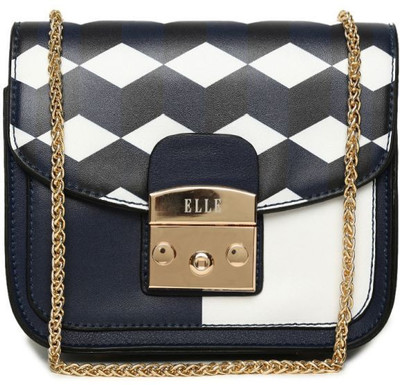 

Elle Women Casual Blue PU Sling Bag
