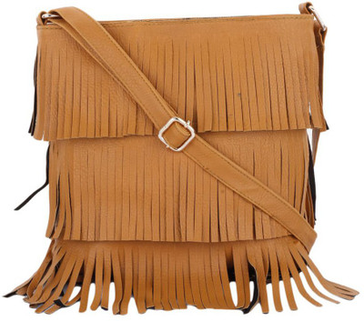 

Aj style Women Casual Tan PU Sling Bag