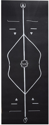 Soul Mat Align For Me 24 X 72 Black, Grey 6 mm Yoga Mat, Black;silver