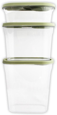 

Swarish Pack of 3 Transparent Leak Proof Food Storage Box Kitchen Vacuum Containers Storage Box(Multicolor)