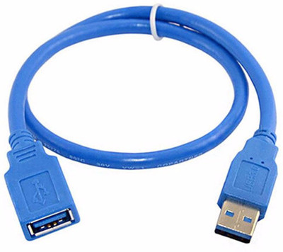 LipiWorld TV-out Cable USB 3.0 Male A To Female A Extension Cable(150cm -4.5 Foot-1.5 Metre)Super Speed 5GBps For Laptop/PC/Mac/Printers(Blue, For Laptop) available at flipkart for Rs.249
