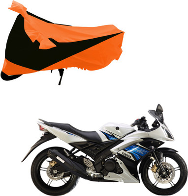Purpleheart Two Wheeler Cover for Yamaha(YZF R15 S, Black, Orange)