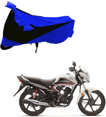 Purpleheart Two Wheeler Cover for Honda(Dream Yuga, Black, Blue)