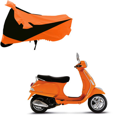 Purpleheart Two Wheeler Cover for Piaggio(Vespa SXL, Black, Orange)