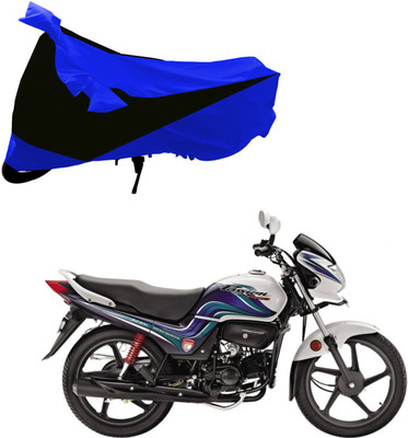 Purpleheart Two Wheeler Cover for Hero(Passion Pro TR, Black, Blue)