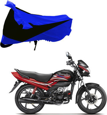 Purpleheart Two Wheeler Cover for Hero(Passion Pro, Black, Blue)