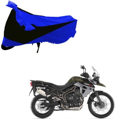 Purpleheart Two Wheeler Cover for Triumph(Tiger 800 XCA, Black, Blue)