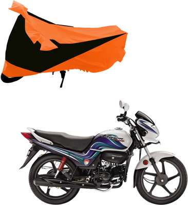 Purpleheart Two Wheeler Cover for Hero(Passion Pro TR, Black, Orange)