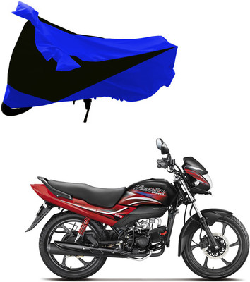 Purpleheart Two Wheeler Cover for Hero(Passion, Black, Blue)