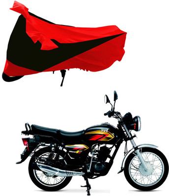 Purpleheart Two Wheeler Cover for TVS(Max 4R, Black, Red)