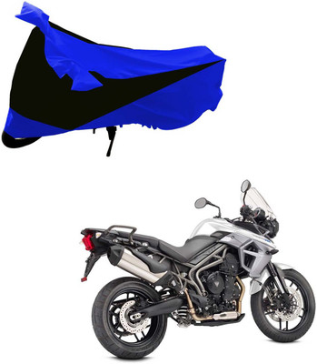 Purpleheart Two Wheeler Cover for Triumph(Tiger 800 XR, Black, Blue)