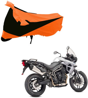 Purpleheart Two Wheeler Cover for Triumph(Tiger 800 XR, Black, Orange)
