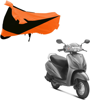 Purpleheart Two Wheeler Cover for Honda(Activa 3G, Black, Orange)