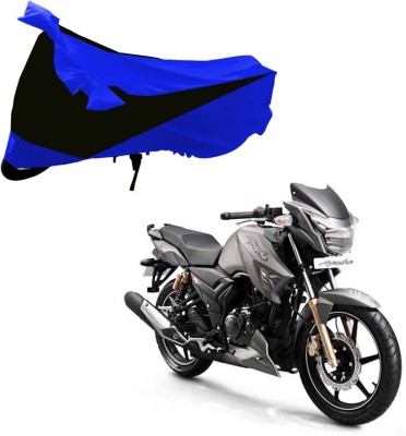 Purpleheart Two Wheeler Cover for TVS(Apache RTR 180, Black, Blue)