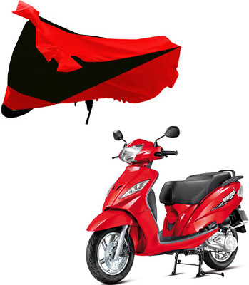 Purpleheart Two Wheeler Cover for TVS(Wego, Black, Red)
