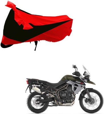 Purpleheart Two Wheeler Cover for Triumph(Tiger 800 XCA, Black, Red)