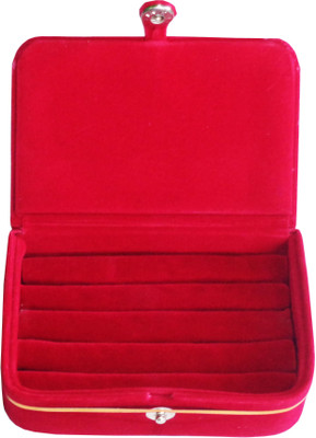

Funkroo Pack of 1 maroon ring folder Studs Tops jewelry cosmetic case Vanity Box makeup Vanity Box(Maroon)