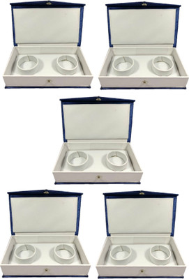 

Addyz Pack of 5 Bangle Bracelet Case Jewellery Vanity Box(Blue, White)