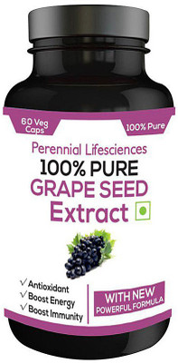 

Perennial Lifesciences 100% Natural Grape Seed Extract 500 mg 60 Cap Vitamins Supplement(60 No)