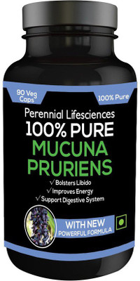 

Perennial Lifesciences 100%Pure MUCUNA PRURIENS 500 mg 90 veg Capsules (1)(90 No)