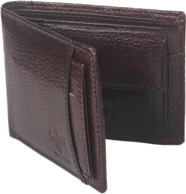 

Krosshorn Men Brown Genuine Leather Wallet(5 Card Slots)