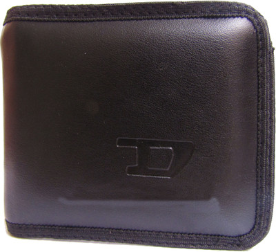 

poland Men Brown Genuine Leather Wallet(5 Card Slots), Black