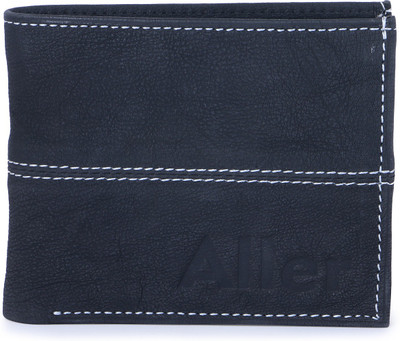 

aller Men Black Genuine Leather Wallet(6 Card Slots)