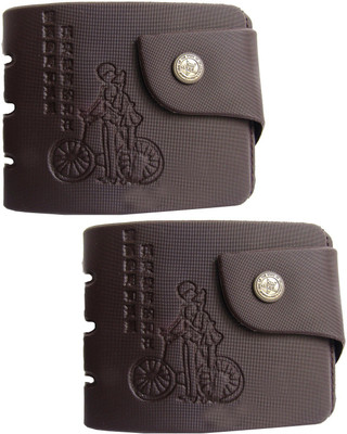 

Poland Boys Black Artificial Leather Wallet(5 Card Slots), Pack 0f 2