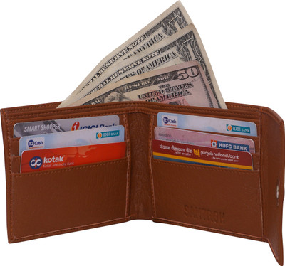 

samtroh Men Casual Tan Artificial Leather Money Clip(6 Card Slots)