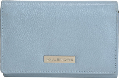 

VALENORE Women Grey Genuine Leather Wallet(6 Card Slots), Blue