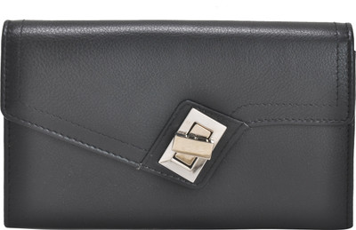 

VALENORE Women Black Genuine Leather Wallet(4 Card Slots)