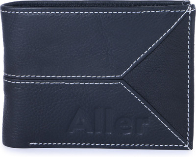 

ALLER Men Black Genuine Leather Wallet(6 Card Slots)